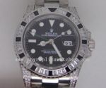 Replica Rolex GMT Master 2 Rainbow Bezel Stainless Steel Watch